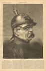 German, Prince Bismarck, Military History, Vintage 1878 Antique Art Print,