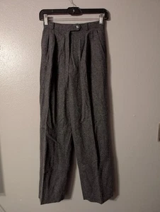 Vintage Pant-Her Women’s Gray Wool Pleated Trousers Pants Size 5/6 Lined - Picture 1 of 5
