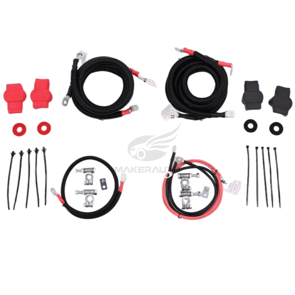 7.3L Diesel Battery Cables Kit For 1999-2003 Ford Superduty F250/F350/Excursion Foto 1 de 4