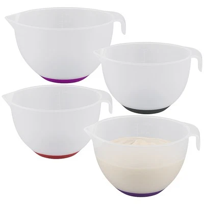 Rührschüssel Schüssel Set 4 Teilig Backschüssel Küche Schalen Antirutsch bunt - Bild 1 von 4