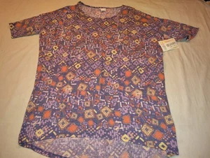 Lularoe Irma Tunic Shirt Women's Size Medium M Faded Paisley Pop Purple NWT NEW - Picture 1 of 5
