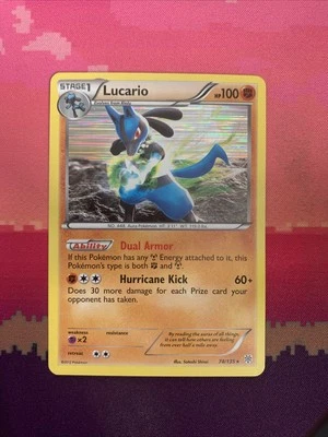 Pokemon Card Lucario Plasma Storm Holo Rare 78/135 Near Mint - Image 1 of 2