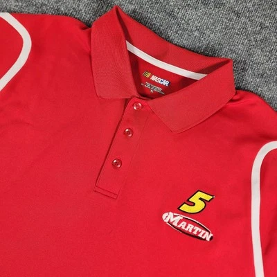 Vintage NASCAR Men's XL Mark Martin Red Polo Shirt Hendrick Motor Sports - Image 1 of 4