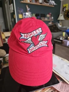 Cappello Harley Davidson rosso visiera donna taglia unica - Foto 1 di 4