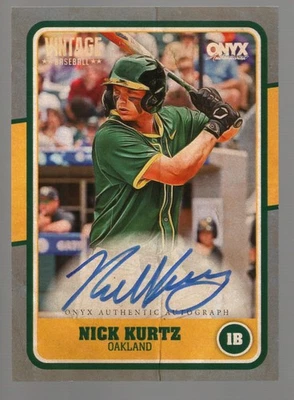 Nick Kurtz – 2025 Onyx Vintage AL ROTY Blue Ink On-Card Auto /50 – Oakland A’s - Image 1 of 2