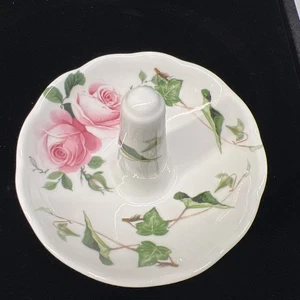 Crownford Fine China Ringhalter Efeu und Rosenmuster. Made In England - Bild 1 von 5