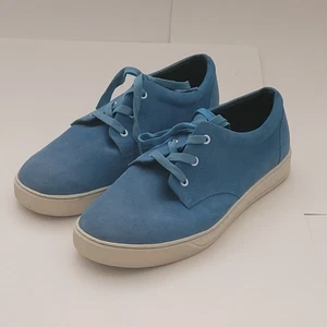 Bugatchi scarpe uomo sneakers alla moda taglia 10 blu fodera pelle scamosciata - Foto 1 di 15