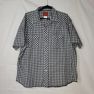Camisa occidental vintage Rustler para hombre XXL a cuadros a presión de perlas manga larga prístina - Imagen 1 de 9