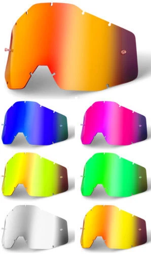 100% Goggle-Shop Lentes Espejo Para RACECRAFT Accuri Estratos Motocross MX Gafas - Imagen 1 de 1