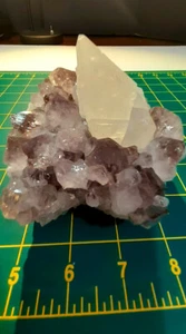 SPEKTAKULÄR! XL Calcit Kristall auf Amethyst - Ametista, Rio Grande do Sul, Brasilien - Bild 1 von 12