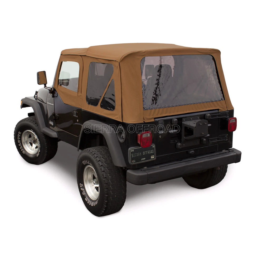 Jeep Wrangler TJ Soft Top, 97-02, Upper Doors, Tinted Windows, Spice - Image 1 of 4