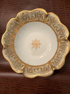 Nippon ? Gold Lace Round Bowl (circa 1891 - 1911) - Picture 1 of 7