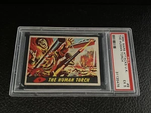 1964 Mars Attacks UK PSA 5 #9 The Human Torch U.K. Version Of 1962 Topps Bubbles - Picture 1 of 3