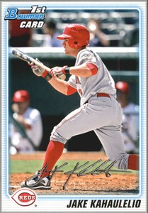 2010 Bowman Prospects Black Cincinnati Reds Baseball Card #BP88 Jake Kahaulelio