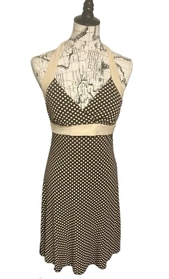 Vestido De Colección Ruby Rox Marrón Polkadot Calce y Acampanado Y2K Rockabilly Para Mujer Mediano Foto 1 de 4