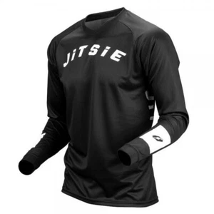 NEW 2025 JITSIE L3 SOLID TRIALS BIKE RIDING SHIRT / JERSEY. GREAT QUALITY. BLACK - Picture 1 of 2
