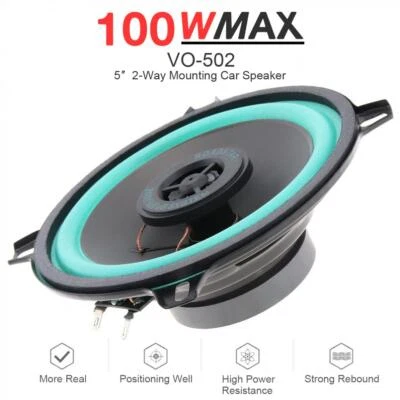 1pc 5 Inch 2-Way Coaxial Full Range Car HiFi Audio Speaker 100W 4 Ohm Universal - Image 1 of 4