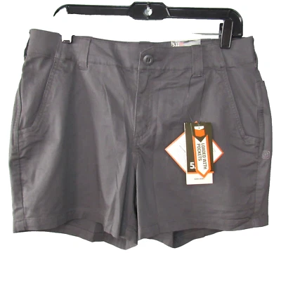 Shorts tático feminino 5.11 Nora tamanho 10 cinza algodão bolsos elásticos viagem caminhadas - Imagem 1 de 4