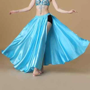 Women 2-Sides Slit Skirt Performance Belly Dance Skirts Costume - Picture 1 of 20