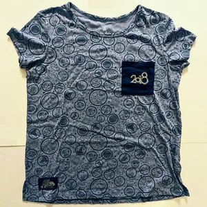 Disney Parks Women’s XS Blue T Shirt 2018 Park Symbols Wdw Walt World Large L - Picture 1 of 5