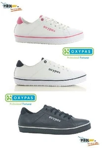 ABVERKAUF Oxypas Damen Berufsschuh Paola ESD Leder Sneaker Pflege Gastro - Bild 1 von 19