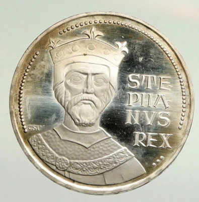 1972 HUNGARY Saint Stephen Old Proof Silver 100 Forint Hungarian Coin i94771 - Image 1 of 3