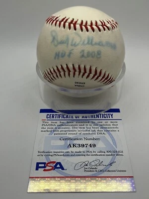 Dick Williams A's Padres Signed Autograph Official League Baseball PSA DNA - Image 1 of 2