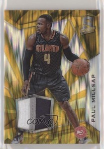 2015-16 Panini Spectra Swatches Gold Prizm /10 Paul Millsap #46
