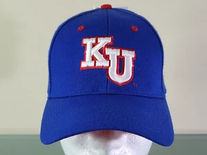 KU KANSAS JAYHAWKS NCAA Licencia de Fútbol Universitario Azul Gorra Sombrero OSFM - Imagen 1 de 6