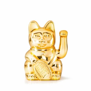 Donkey Products Lucky Cat Maneki Neko Egypt, Winkekatze, Shiny Gold, 15 cm - Picture 1 of 3