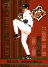 Mike Mussina BALTIMORE ORIOLES 2000 Pacific Revolution TRIPLE HEADER #24