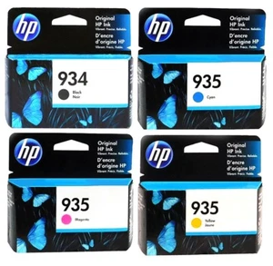 Genuine HP 934 Black / 935 Cyan, Magenta, and Yellow 4 Pack - Picture 1 of 1