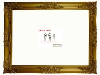 BILDERRAHMEN KASTANIENHOF Splendida cornice barocca Van Dyck legno antico oro bianco