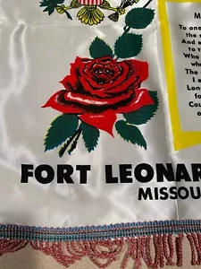 WW ll USA Pillow Case Sham Memorabilia Fort Leonardwood Mother Military - Picture 1 of 10