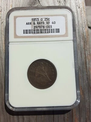 1853 O Seated Liberty Quarter NGC Graded XF40 - Image 1 of 4