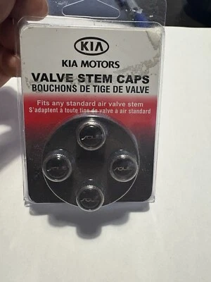 4x NEW KIA Oem VALVE STEM CAPS BLACK BACK WHITE SOUL 99996172K02 / 99996-172K02 Foto 1 de 3