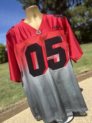 Vintage FUBU Jersey Red Gray Mesh 05 Embroidered Football Style SZ L Streetwear - Image 1 of 4