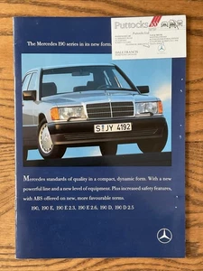 Mercedes-Benz W201 190 1988-89 UK Market Sales Brochure E D 2.0 2.3 2.5 2.6 - Picture 1 of 7