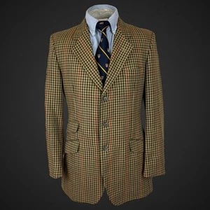 Swaine Adeney Herren 38R Tweed Hacking Jacket - Gun Club Check Blazer - British - Bild 1 von 17