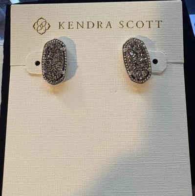 Серебряные заклепки Kendra Scott Ellie с платиновыми друзами, совершенно новые - Изображение 1 из 2