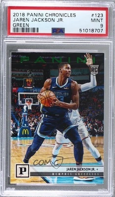 2018-19 Chronicles Panini Green Jaren Jackson Jr #123 PSA 9 MINT Rookie RC - Image 1 of 2
