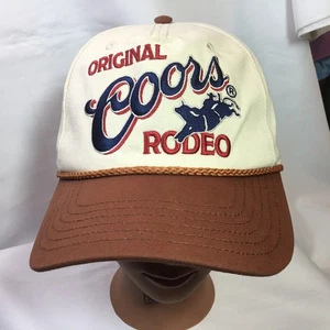 Sombrero de camionero Coors Rodeo Snapback original cerveza con cable occidental nuevo sin etiquetas - Imagen 1 de 8