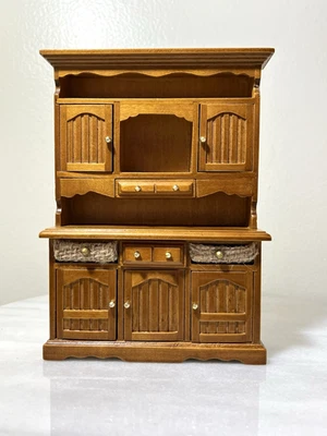 Dollhouse Miniature Artisan Kitchen Cabinet Cupboard Hutch 1:12 RARE - Image 1 of 4