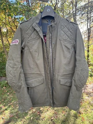  印度摩托车骑行夹克,军用绿色 M 码 — 第 1/4 张图片