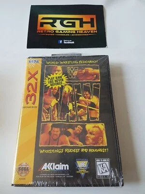 WWF RAW SEGA GENESIS USA 32X / MEGA DRIVE GAME BRAND NEW SEALED VERY RARE - Image 1 of 4