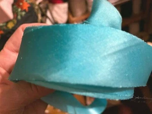 silk ribbon hand dyed 1" on bias 1yd made in USA - Picture 1 of 58