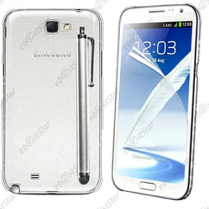 Housse Coque Rigide Gouttelettes Blanc pour Samsung Galaxy Note 2 N7100 + Stylet - Photo 1 sur 1