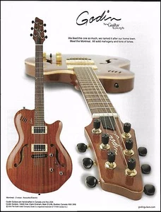 Godin Montreal 2 Voice Acoustic-Electric Guitar ad 2004 advertisement print - Imagen 1 de 3