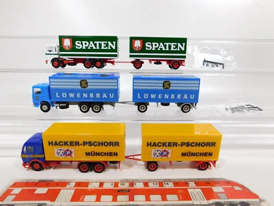Albedo (Herpa) H0 1:87 3x Autocarro: Man Vanga / Löwenbräu + MB Hacker, S. G. # - Immagine 1 di 4