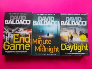 End Game & A Minute To Midnight & Daylight By David Baldacci Special Agent Pine - Picture 1 of 4